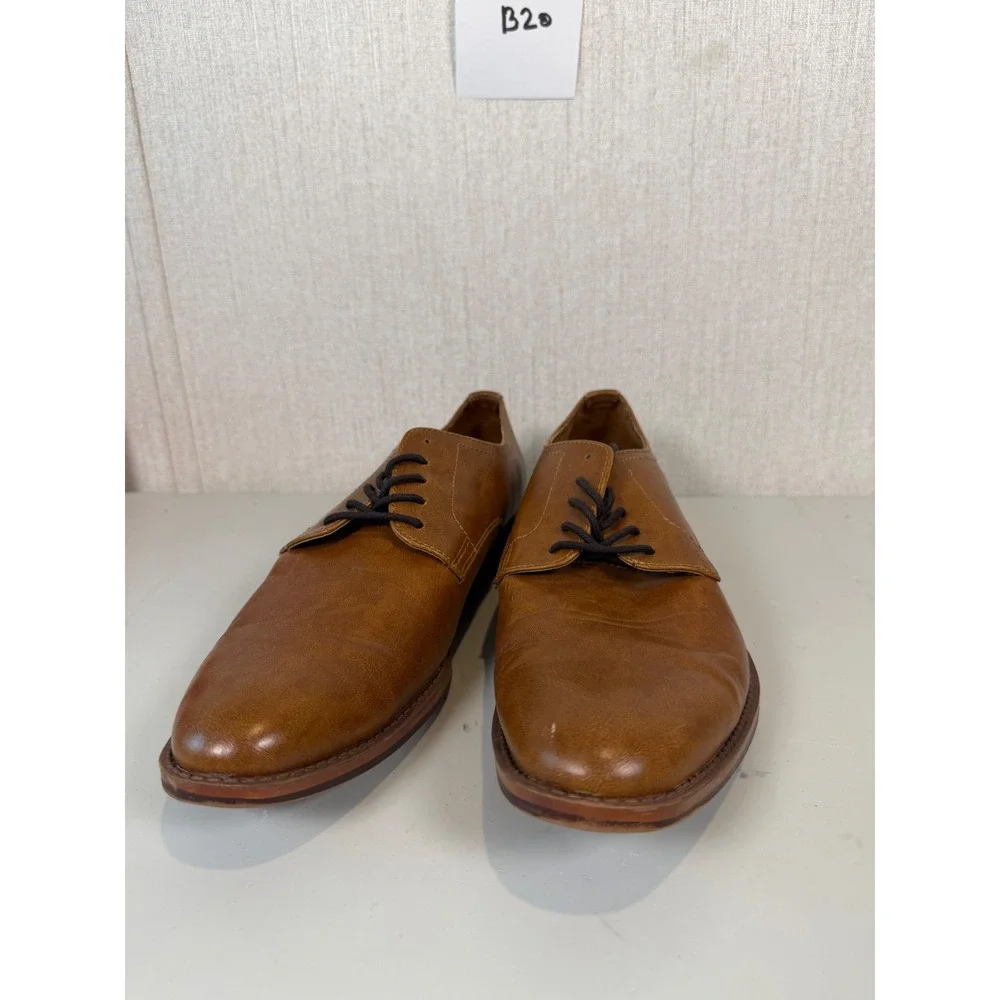 Goodfellow & Co Shoes Mens 10 Benton Lace‎ Up Dress Oxford Brown Faux Leather